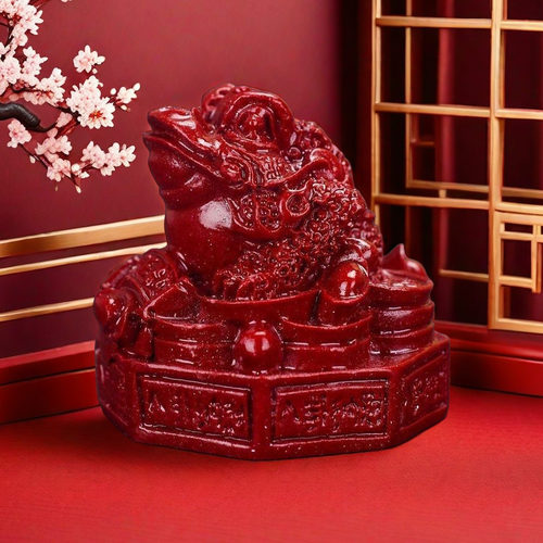 紫金砂朱砂摆件金蟾车摆件居家饰品工艺品原矿红砂招财吊坠