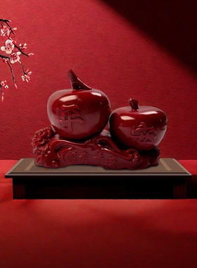 桌面摆件朱砂富贵平安家居装饰品招财办公室开运乔迁工艺礼品