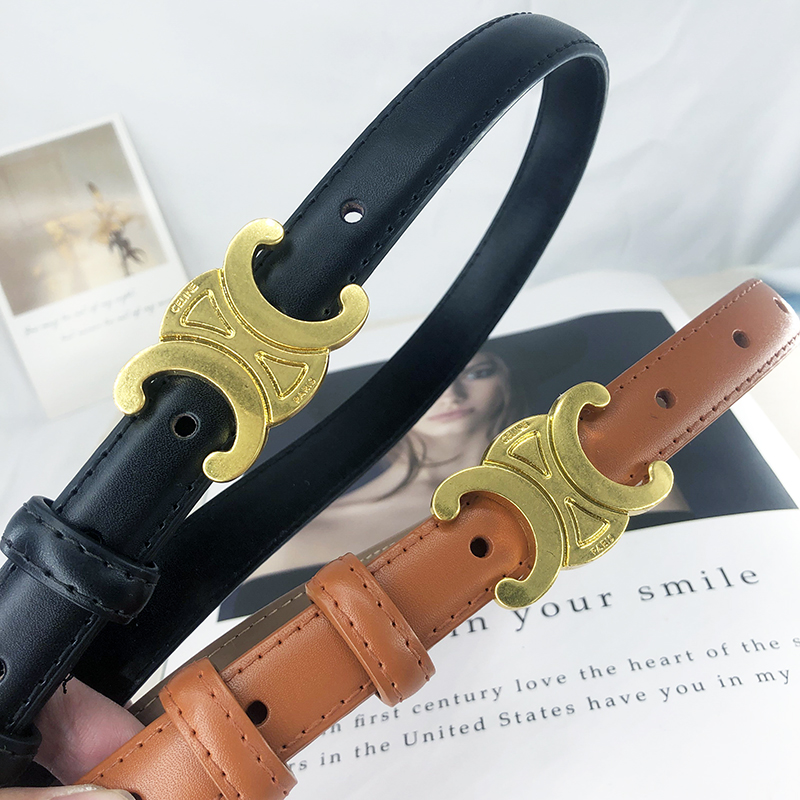 女士双C真皮合金时尚真皮腰带