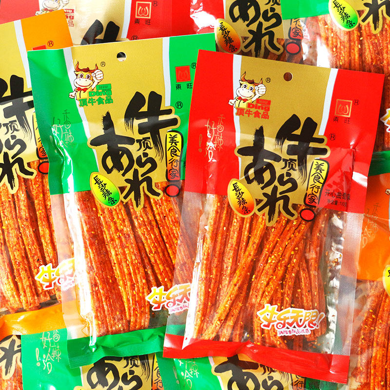 东旺顶牛食品长沙辣条大面筋麻辣片大包装美食怀旧经典零食品小吃