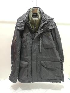 外贸冬装新款加肥加大码男装加长版工装棉衣多口袋外套高个子棉服