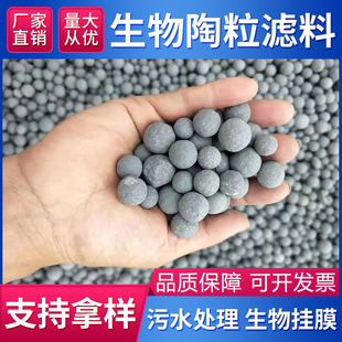 优质陶土黏土生物陶粒滤料污水处理过滤曝气池厌氧池挂膜重质填料