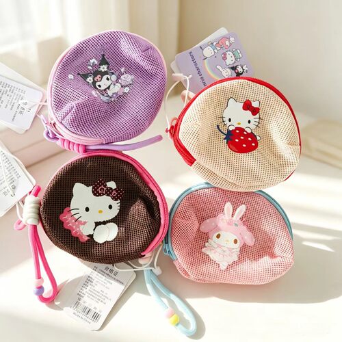 三丽鸥HelloKitty网格零钱包