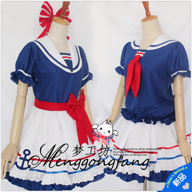 梦工坊 bilibili 22娘33娘海军风  连衣裙 cosplay服装 部分现货