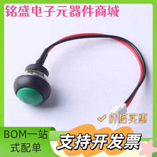 HX PBS-33BXH+2.0 KJ-2PX100mm DT 球形按钮开关 带端子连接器 后