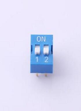 SMQS-02B-TP 拨码开关 间距2.54mm 平拨,凸起式2位拨码开关 - 原