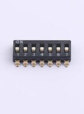 DSIC-07-LS-GER 拨码开关 2.54mm间距 7位 贴片高柄 DSIC黑色 拨