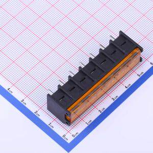 DBT50G-7.62-7P-BK-P 栅栏式接线端子 7.62mm 1x7P 每排P数:7 排