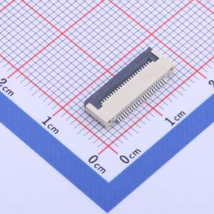 KH-FG0.5-H2.0-22PIN FFC/FPC连接器 间距:0.5mm P数:22P 翻盖式