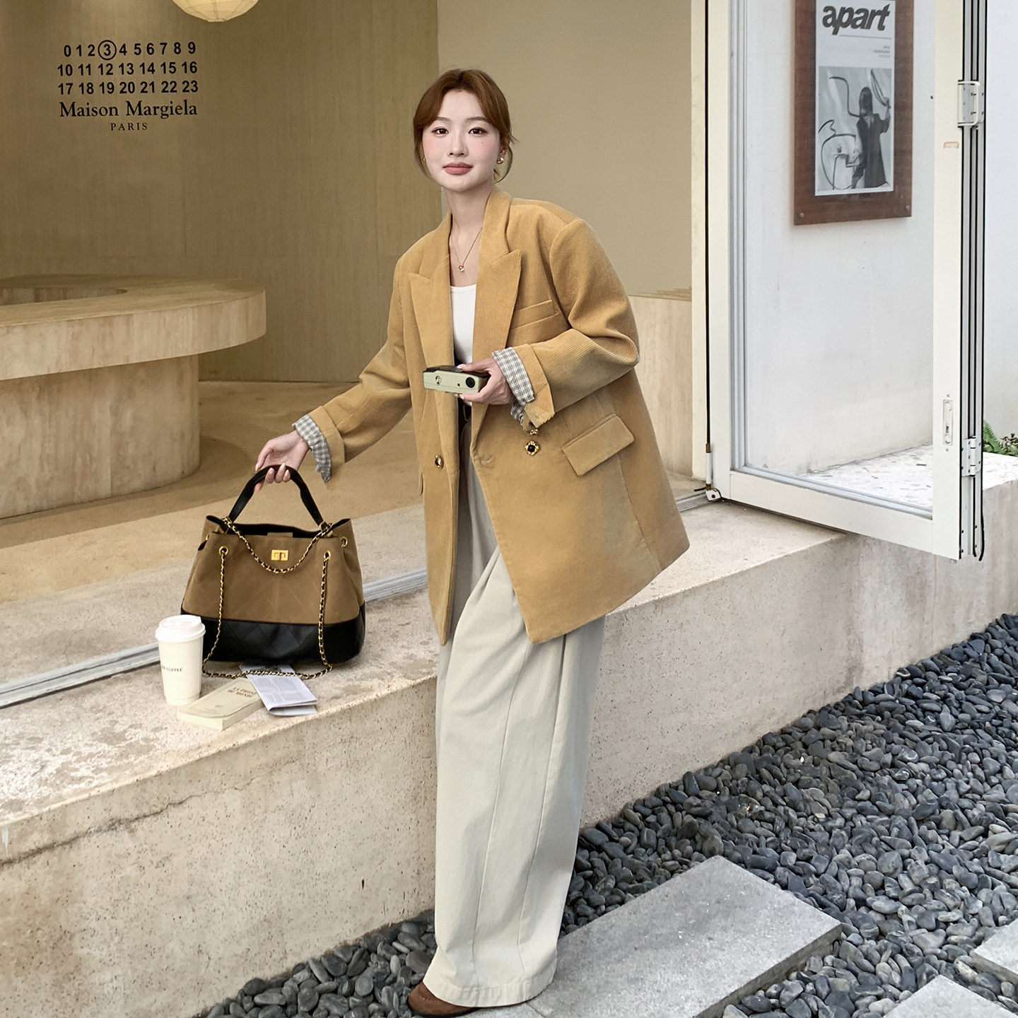 黄色职场穿搭休闲西装外套女2026早春新款韩系复古时尚大女主西服