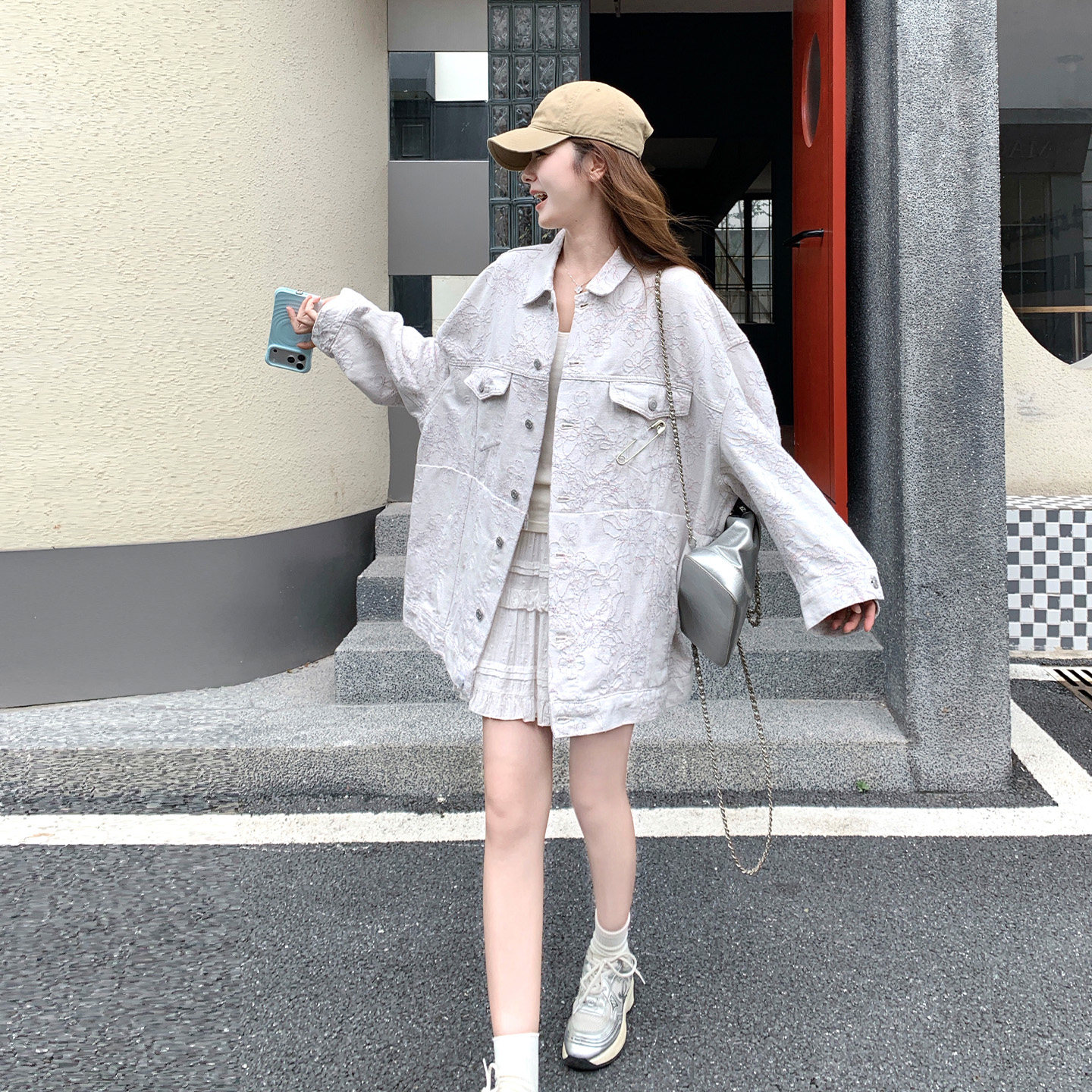 轻熟工装风牛仔短外套女减龄