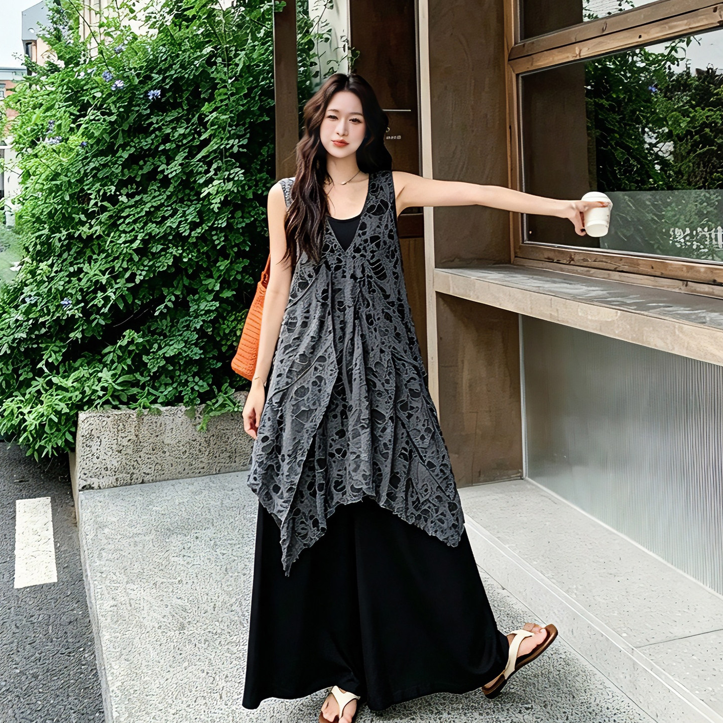 夏季休闲无袖背心女两件套