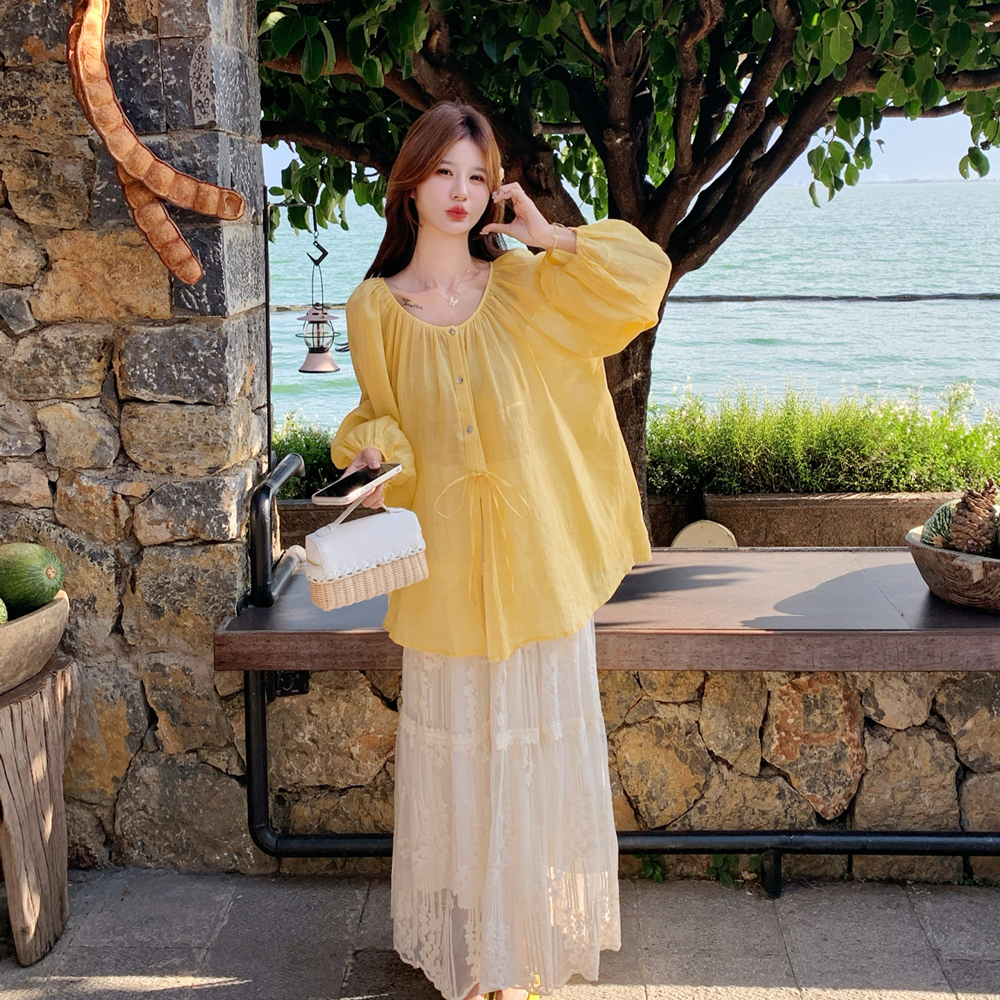 夏季慵懒风宽松T恤两件套女装