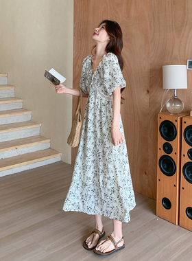 L327-  188/208  法式温柔风碎花连衣裙