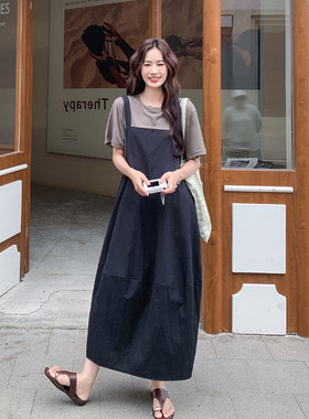 女夏季吊带连衣裙T恤套装