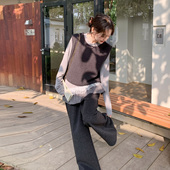 318 338 慵懒风蕾丝马甲阔腿裤 A27 套装 女