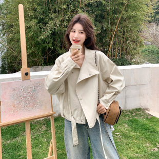 2026年新款宽松时尚休闲外套小个子穿搭女春天百搭通勤设计感上衣