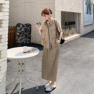 C325马甲衬衫 348 半裙三件套328