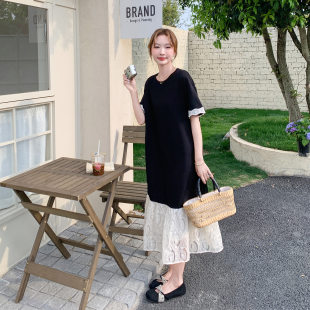 C325假两件网纱拼接连衣裙208 228