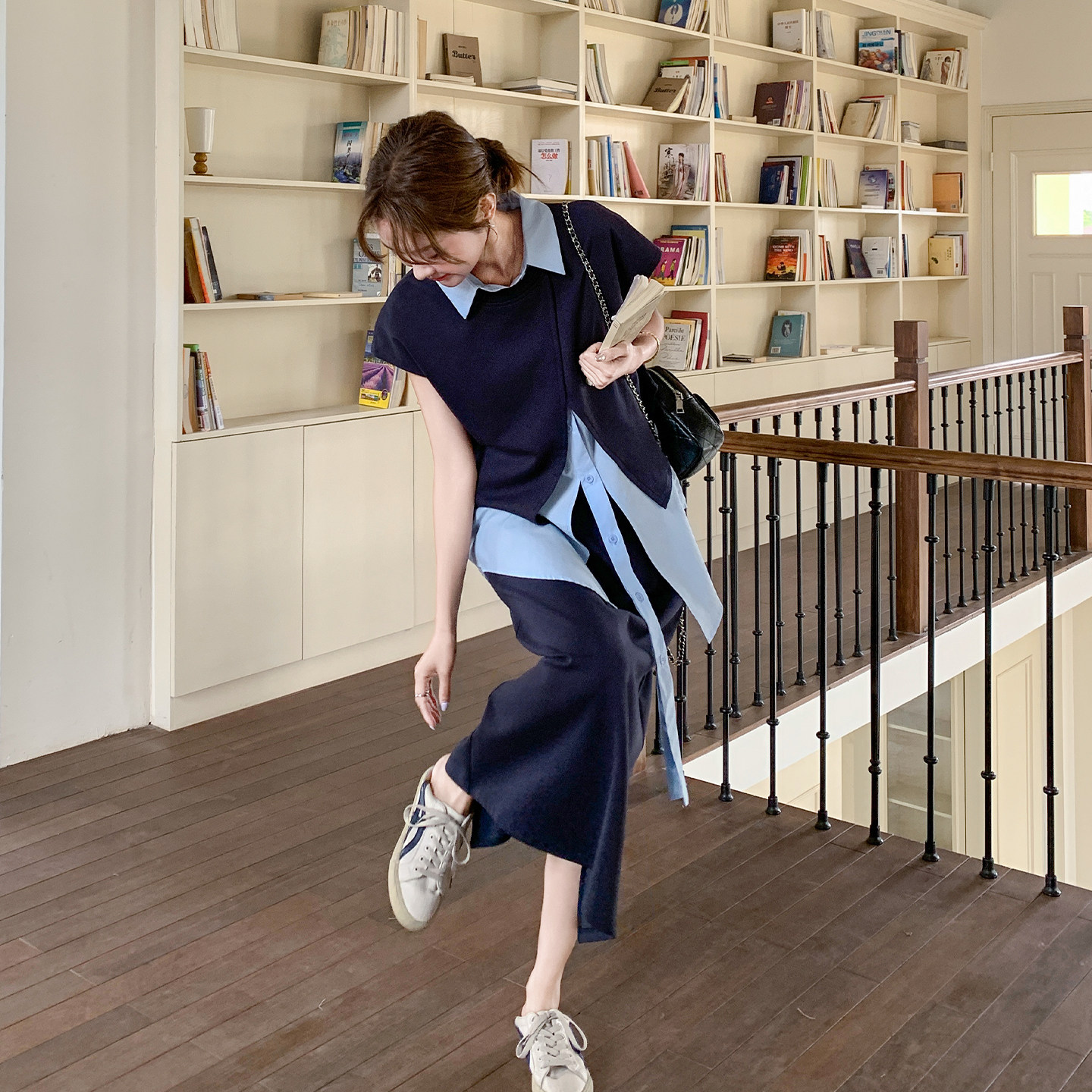 设计感休闲慵懒风三件套女2026夏季新款不规则卫衣衬衫半身裙套装