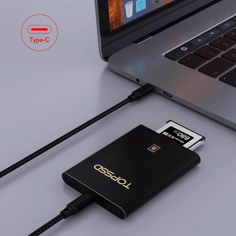 天硕（TOPSSD）cfe-b CFexpress-B卡USB3.1 Type-C读卡器适用B卡