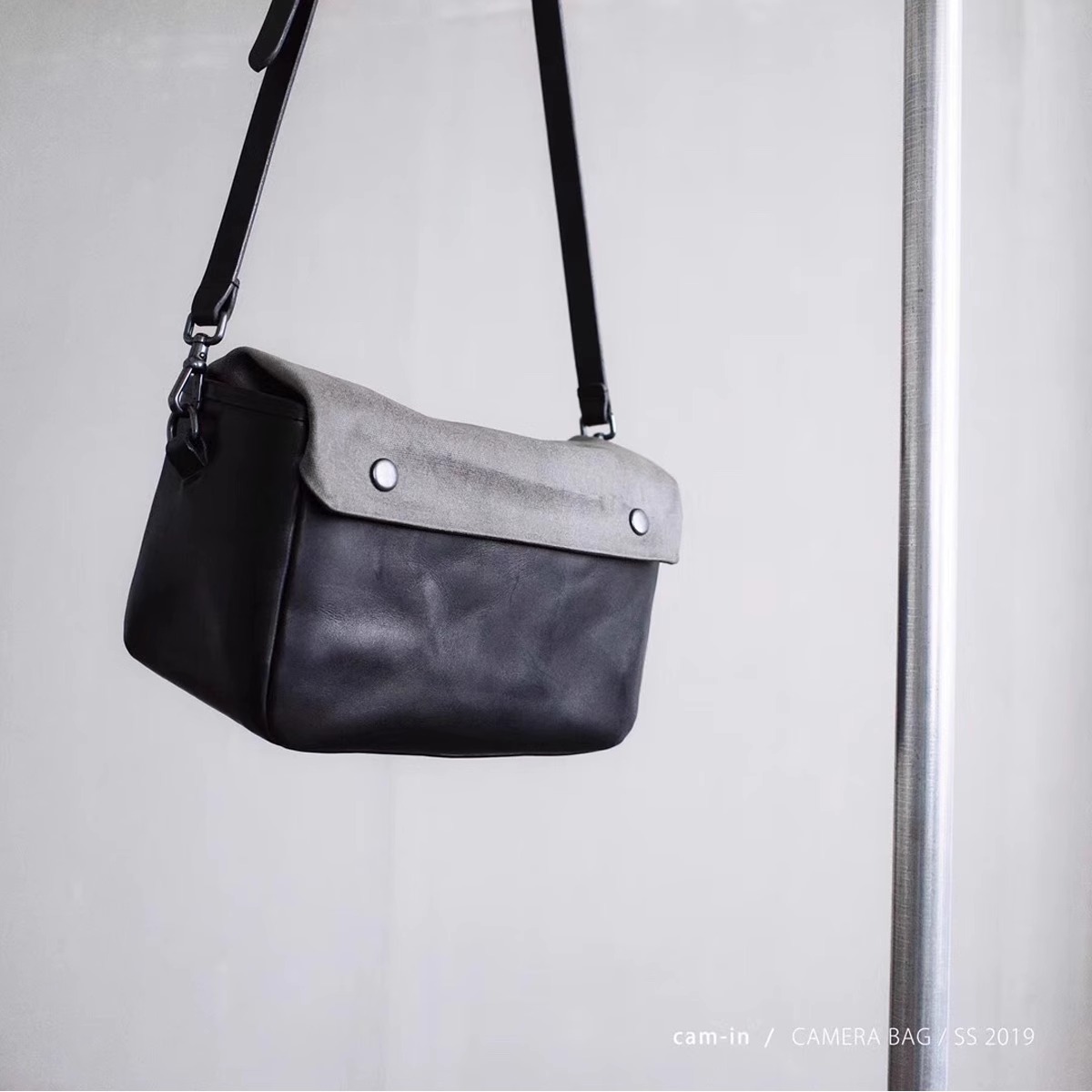 意大利真皮防水帆布单反相机包