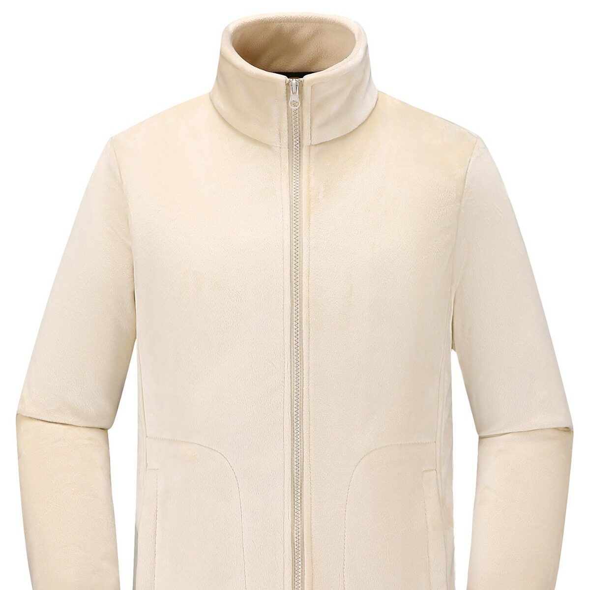 2024年外套银狐绒开衫立领卫衣秋冬冲锋衣校服内胆工作服绣logo