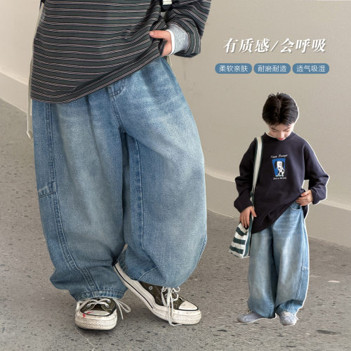 童装男童牛仔裤儿童裤子春秋款2026韩版新款中大童秋季休闲长裤潮