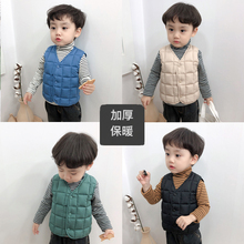 男童秋冬款棉马甲2020新款儿童加厚棉服宝宝背心中小童洋气马夹潮