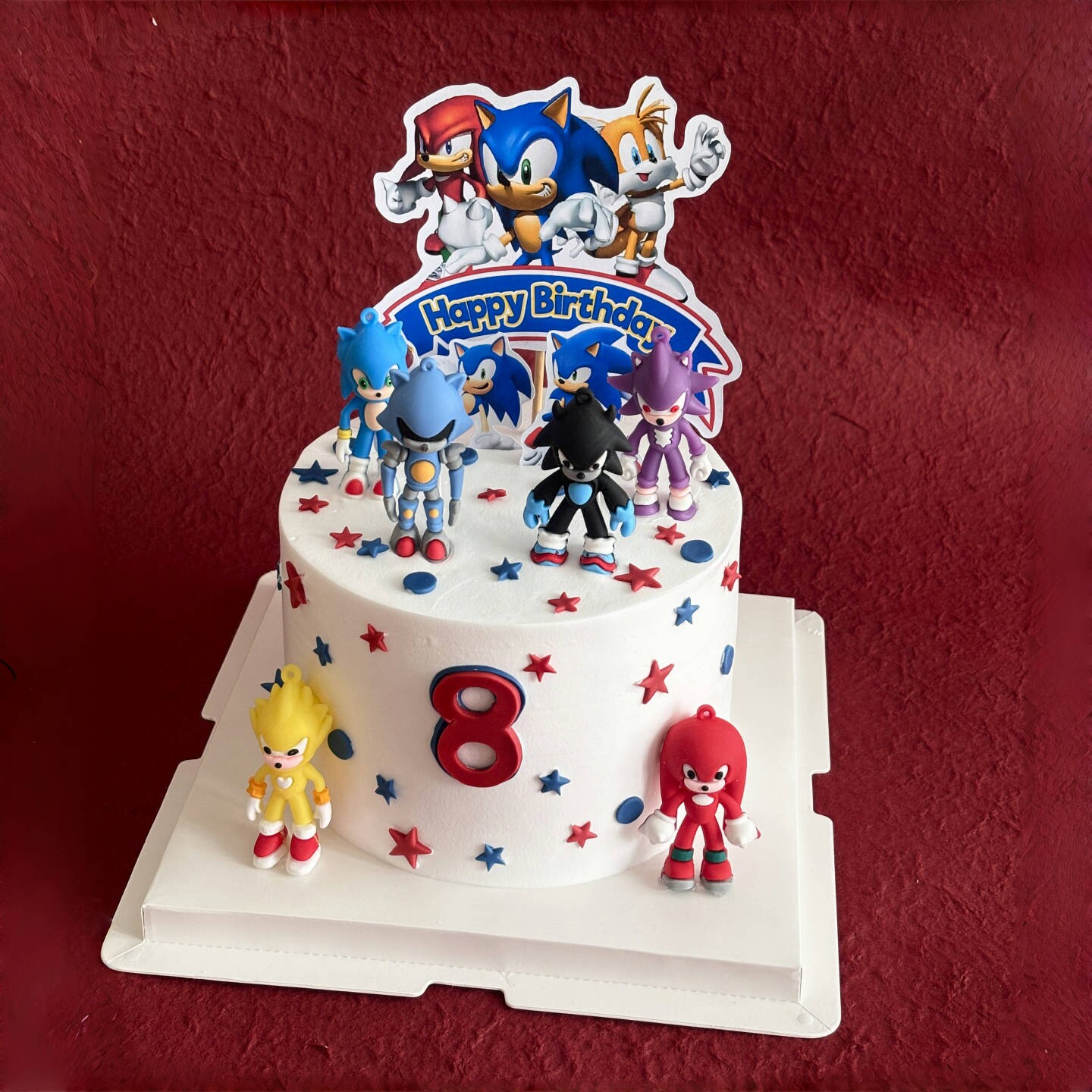 刺猬索尼克小男孩生日蛋糕装饰