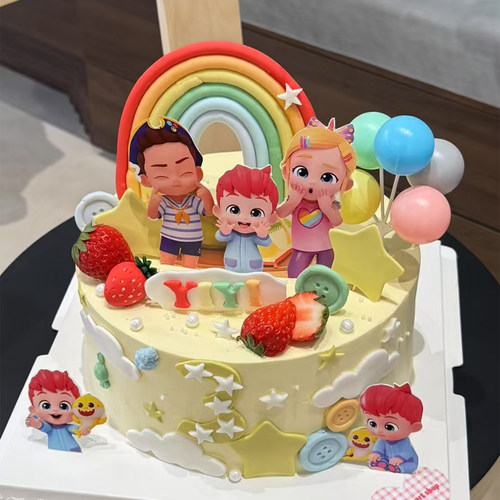 动画片贝贝彬生日蛋糕装饰插件