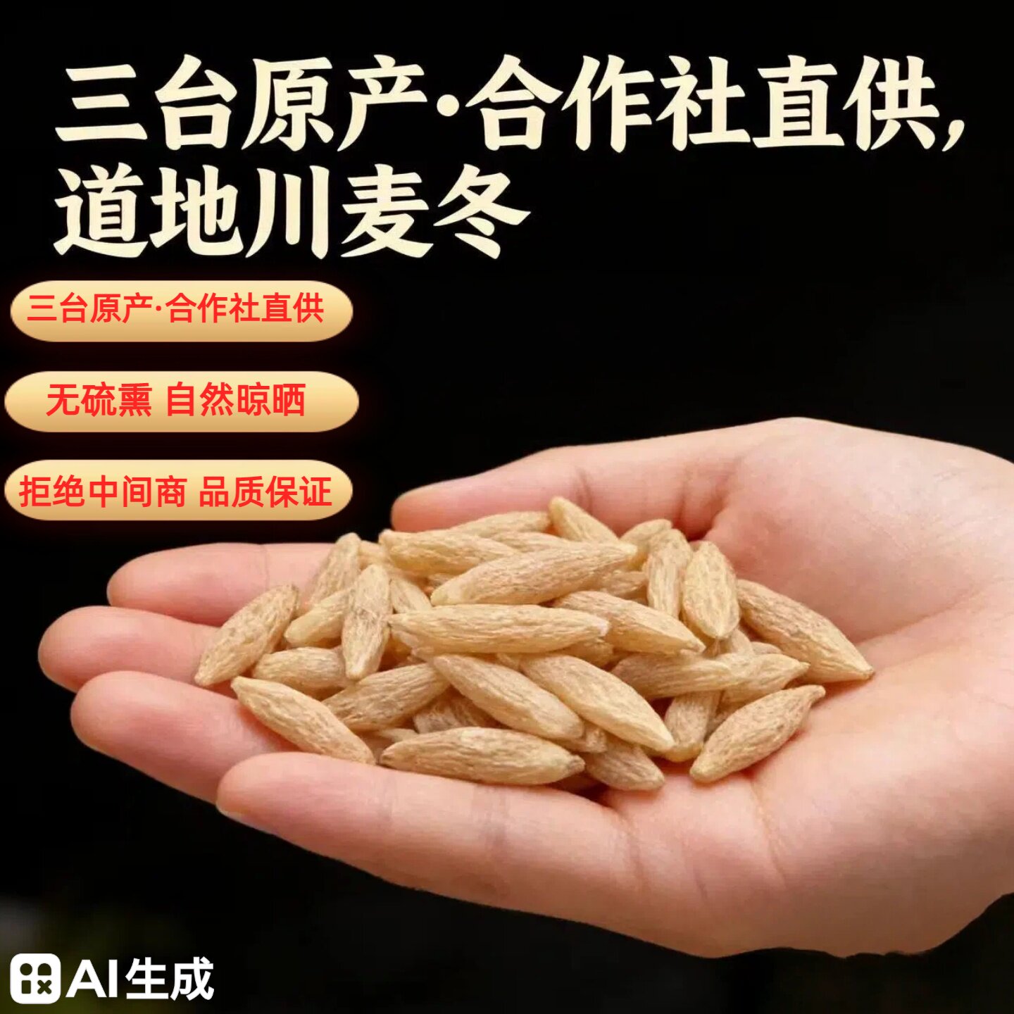 四川正宗川麦冬涪城麦冬500克特级产地直发无硫黄芪玉竹野生泡水