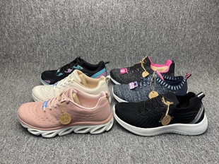 S家纯尾 新 松紧系带 原单大码女士网布透气春夏减震记忆垫运动鞋