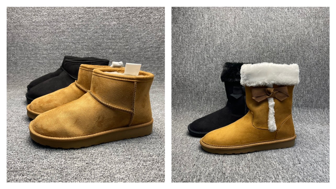 美国纯尾 捡漏少量~外贸原单女士大码保暖蝴蝶结中筒防滑雪地靴,女鞋,时尚雪地靴,淘宝优惠券,粉丝福利购,淘宝优惠卷