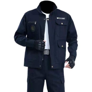 秋季长袖耐磨纯棉劳保工作服防烫建筑汽修套装工装耐脏电焊工服装