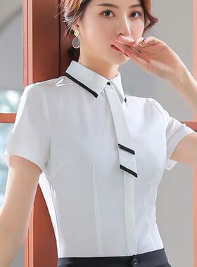 定制格力家电售后男女工装速干印字logo职业衬衫女长袖白色上衣秋