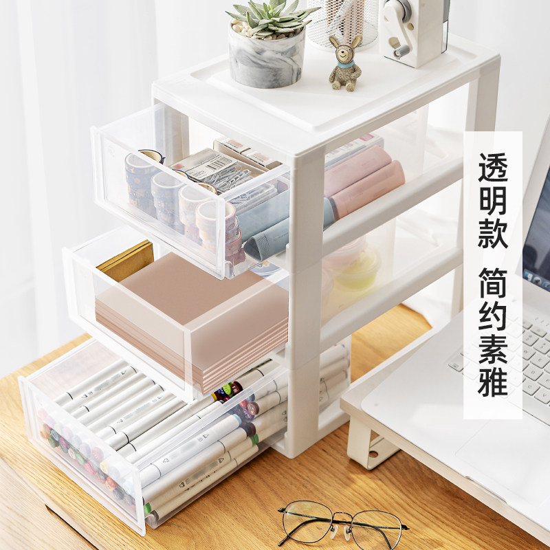 【所有女生直播间】爱丽思桌面收纳盒抽屉式透明小物文具