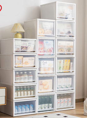 爱丽思收纳箱抽屉式收纳盒家用桌面塑料透明衣柜内爱丽丝收纳柜