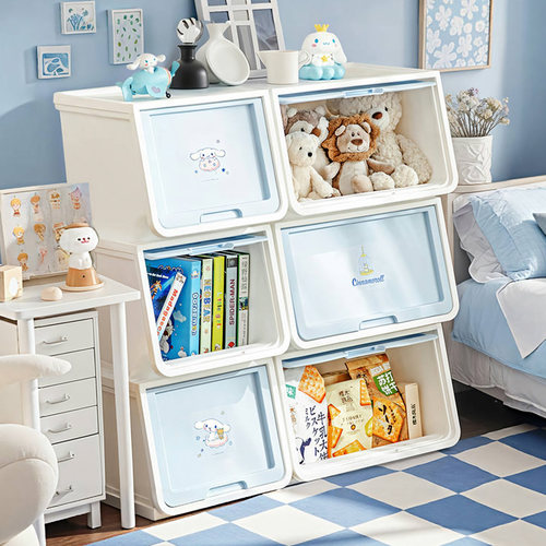 爱丽思卡通翻盖收纳箱衣服整理