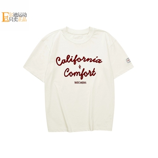 T恤L124U135 圆领户外运动休闲上衣短袖 Skechers 斯凯奇男女同款