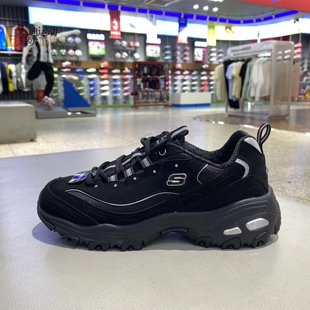 Skechers斯凯奇新款黑白熊猫鞋情侣款鞋女时尚休闲老爹鞋66666179