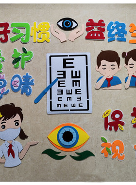 爱护眼睛保护视力宣传材料墙贴画