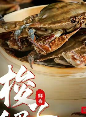 莱州湾梭子蟹4两满黄带膏保肥鲜