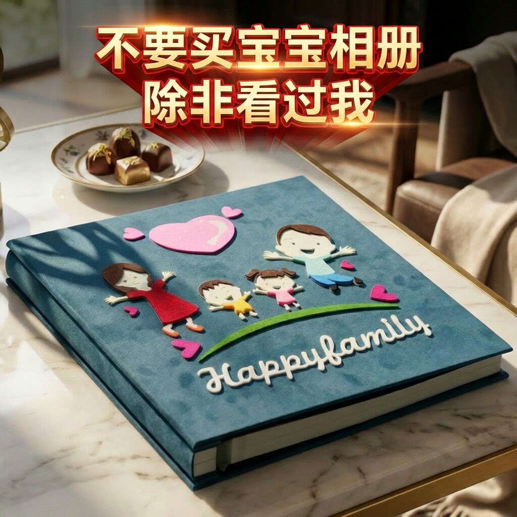 相册本diy宝宝成长记录家庭手工自粘式大容量纪念册儿童6寸影集