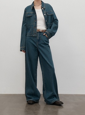 春夏2024休闲时尚百搭经典复古牛仔长裤