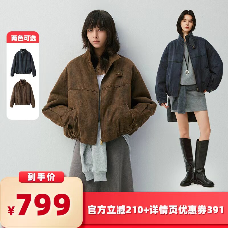 【所有女生衣橱的直播间】VIVIDINI 复古水洗牛仔羊毛内胆派克服