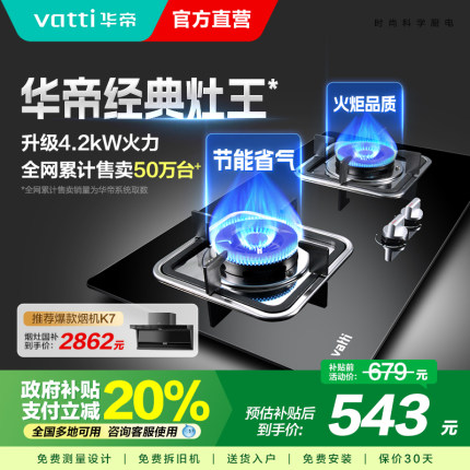 华帝i10039B燃气灶煤气灶家用双灶天然气灶台液化气灶具官方