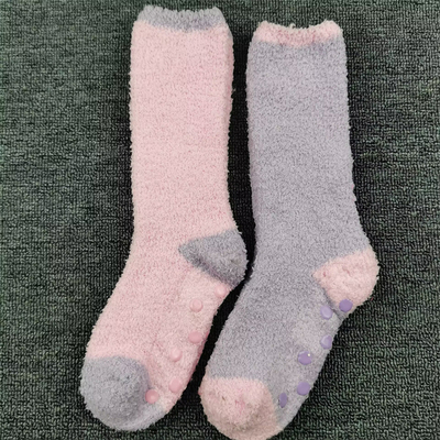 珊瑚绒儿童袜子女童中高筒居家防滑地板袜冬季保暖舒适加厚睡眠袜