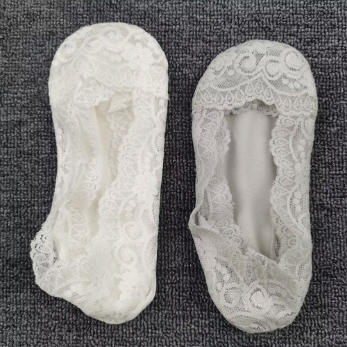 微瑕疵隐形袜子女蕾丝棉底夏季薄浅口船袜360度防滑硅胶高跟鞋袜