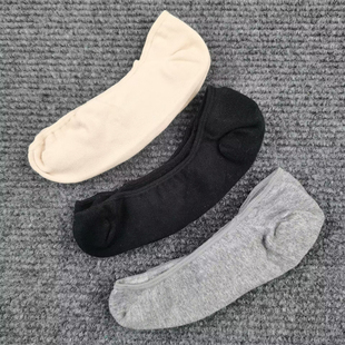 硅胶防滑高跟鞋 船袜纯色简约女袜套 超浅口隐形袜子女纯棉薄款 夏季